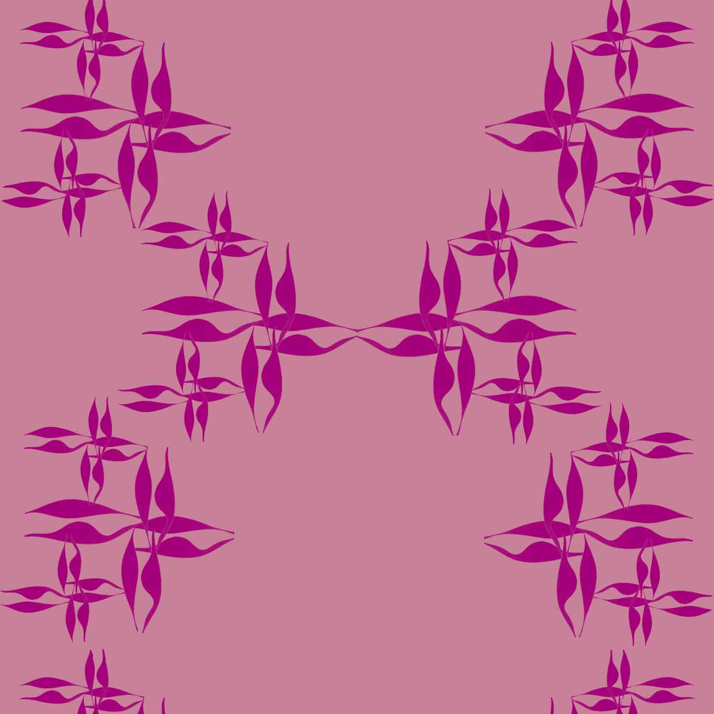 hot-pink_wallpaper showing a repeated pattern of pink floral designs on a pink background