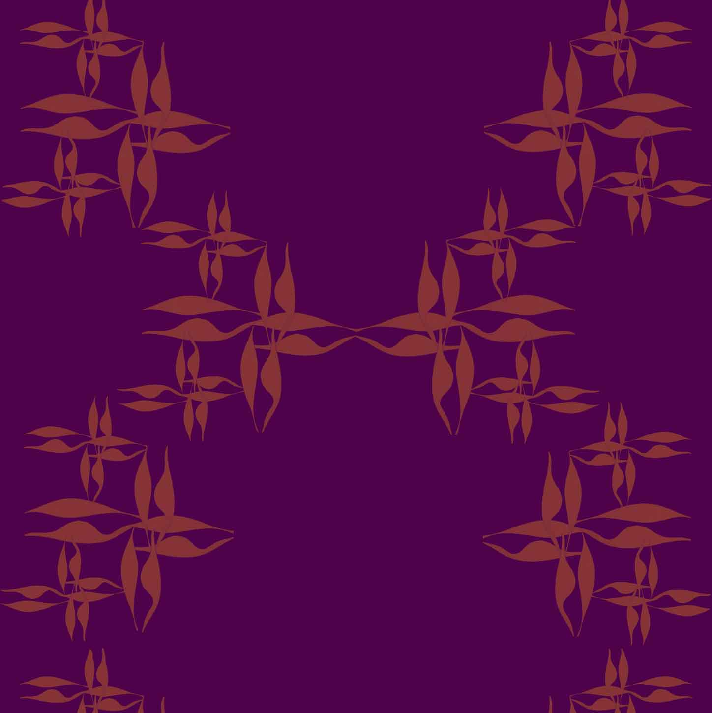 violet-orange_wallpaper orange floral pattern on a violet background