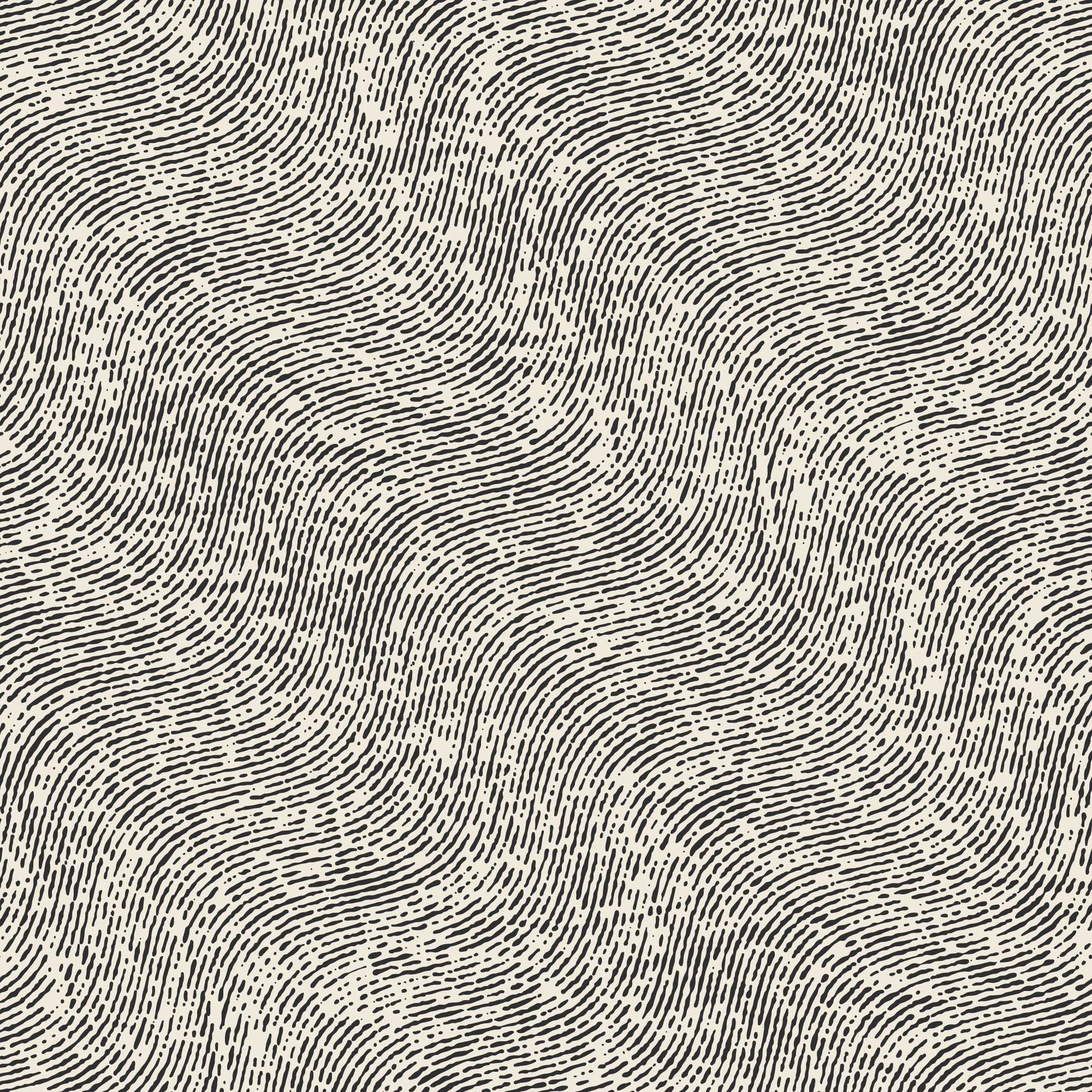 black_drifting pattern in organic shape in black with cream background