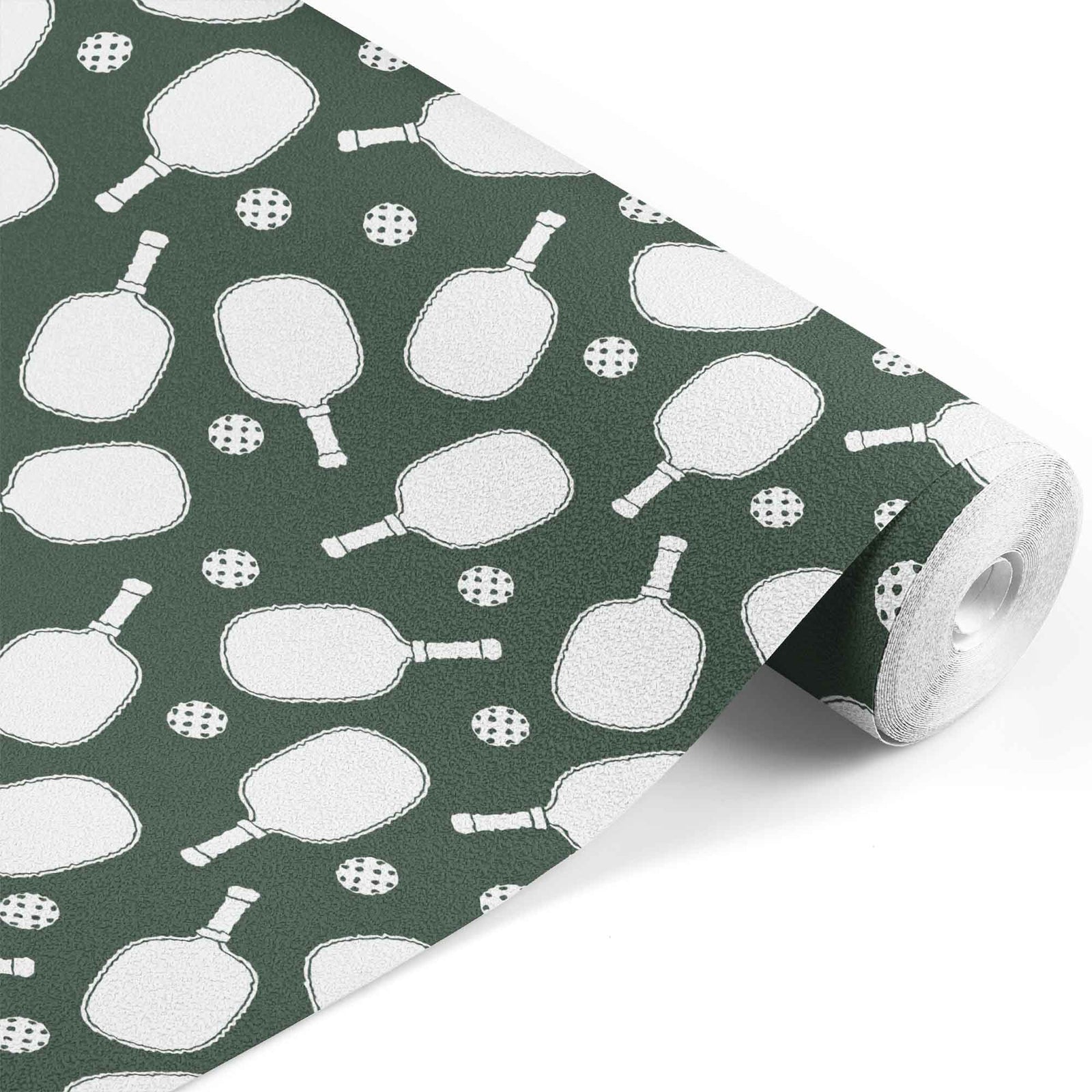 hunter-green_Pickleball paddles in white on a green background