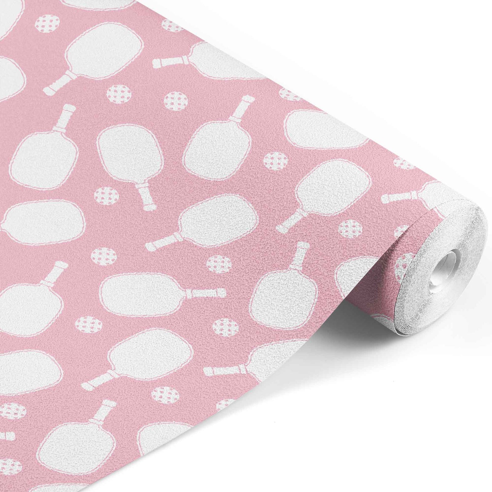 pink_Pickleball paddles in white on a pink background