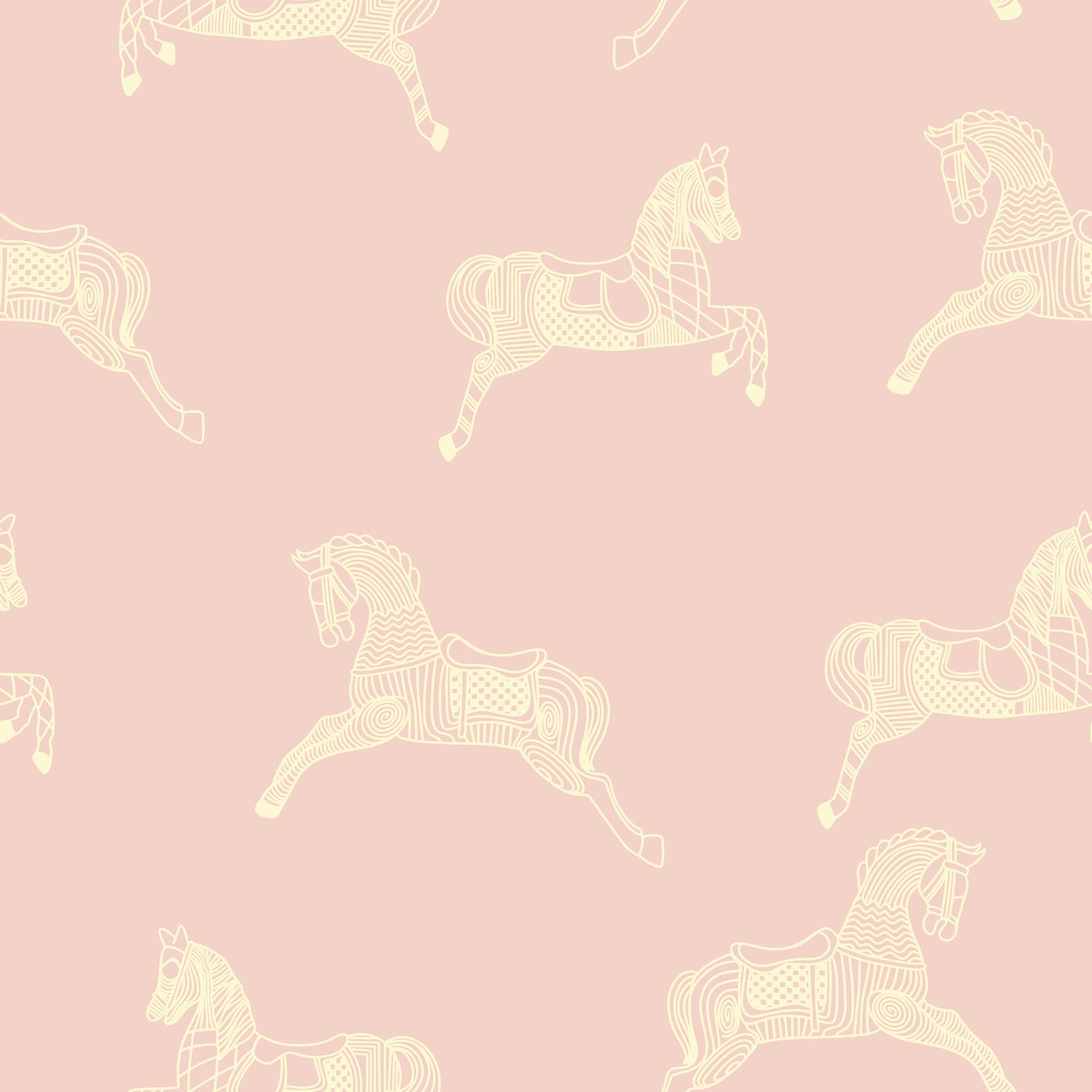 blush_wallpaper with horse pattern on a blush background