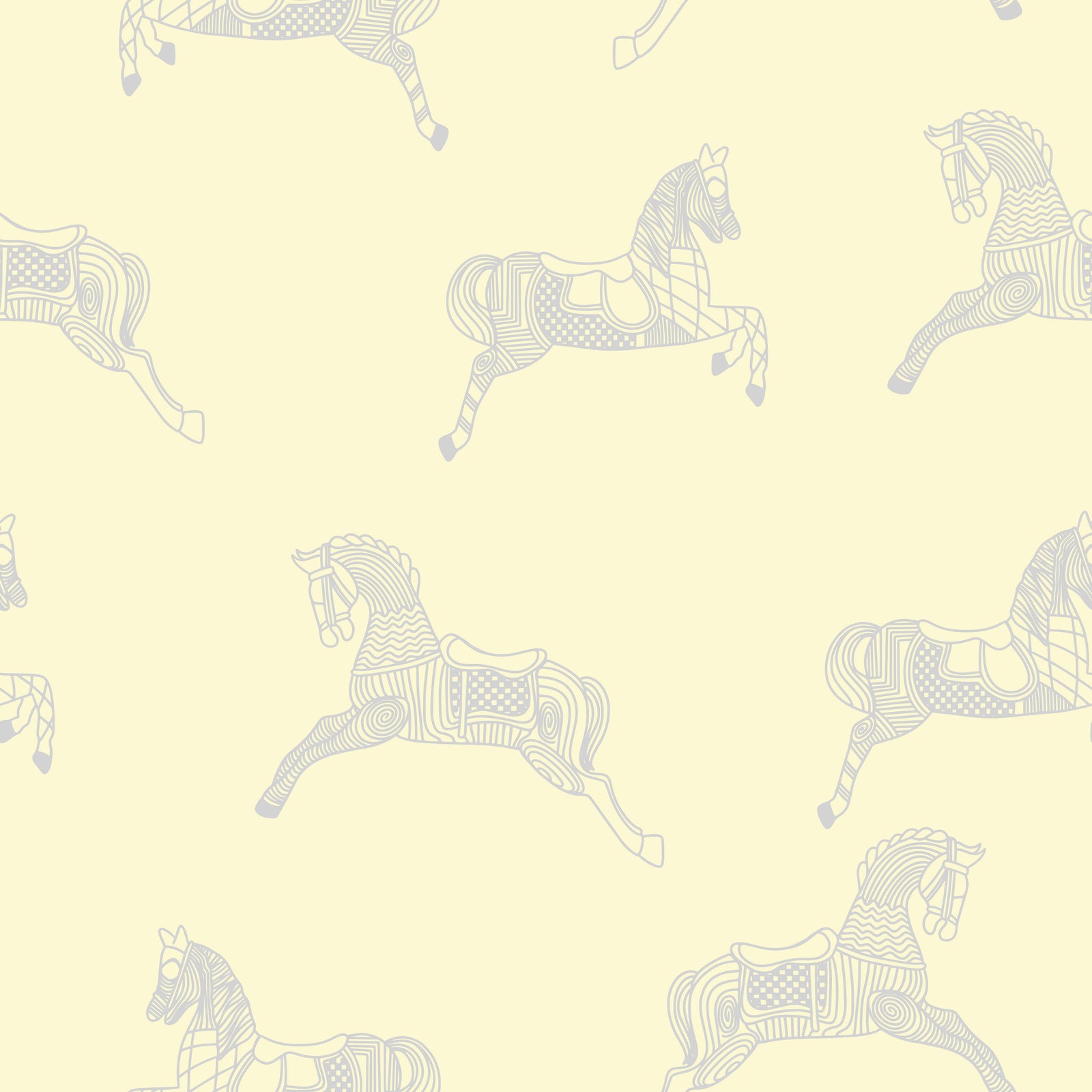 cream_wallpaper with horse pattern on a cream background