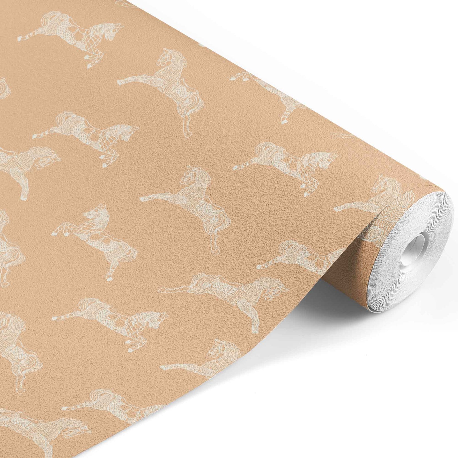 tan_wallpaper with horse pattern on a beige background