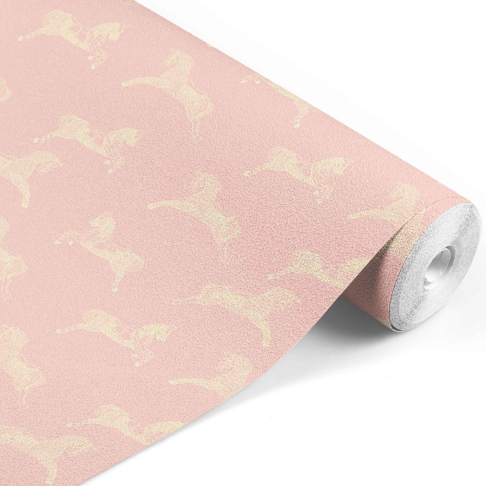 blush_wallpaper with horse pattern on a blush background