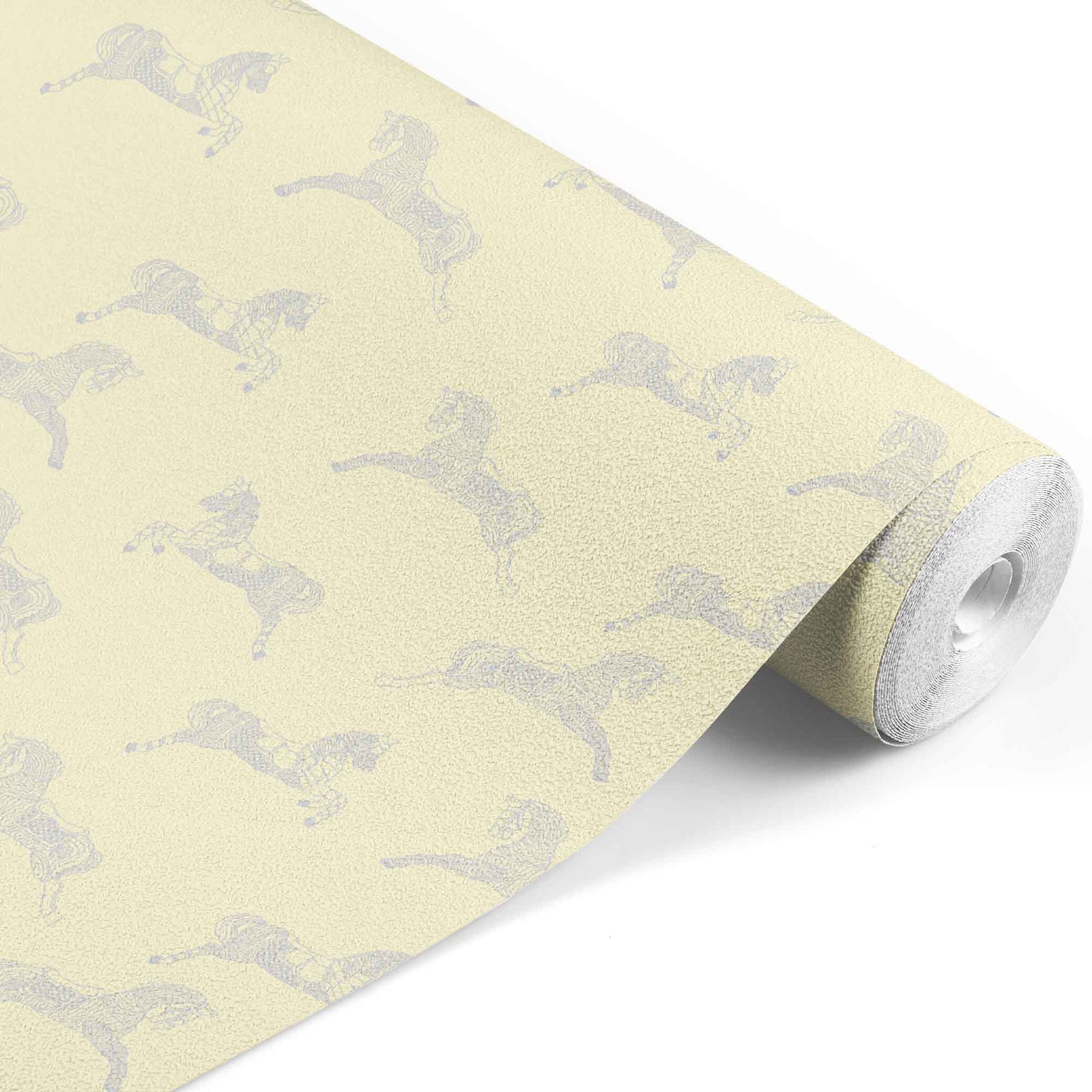 cream_wallpaper with horse pattern on a cream background