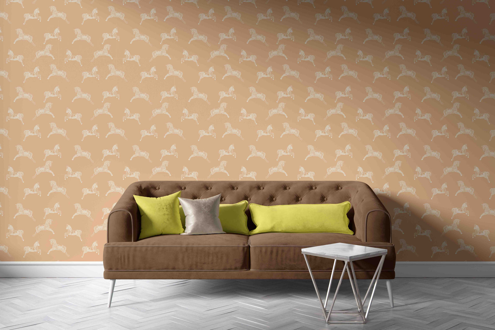 tan_wallpaper with horse pattern on a beige background