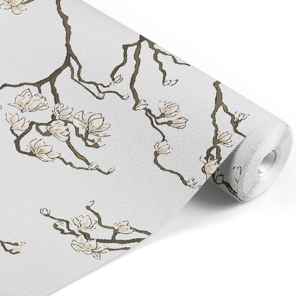 white_wallpaper with floral design on a white background