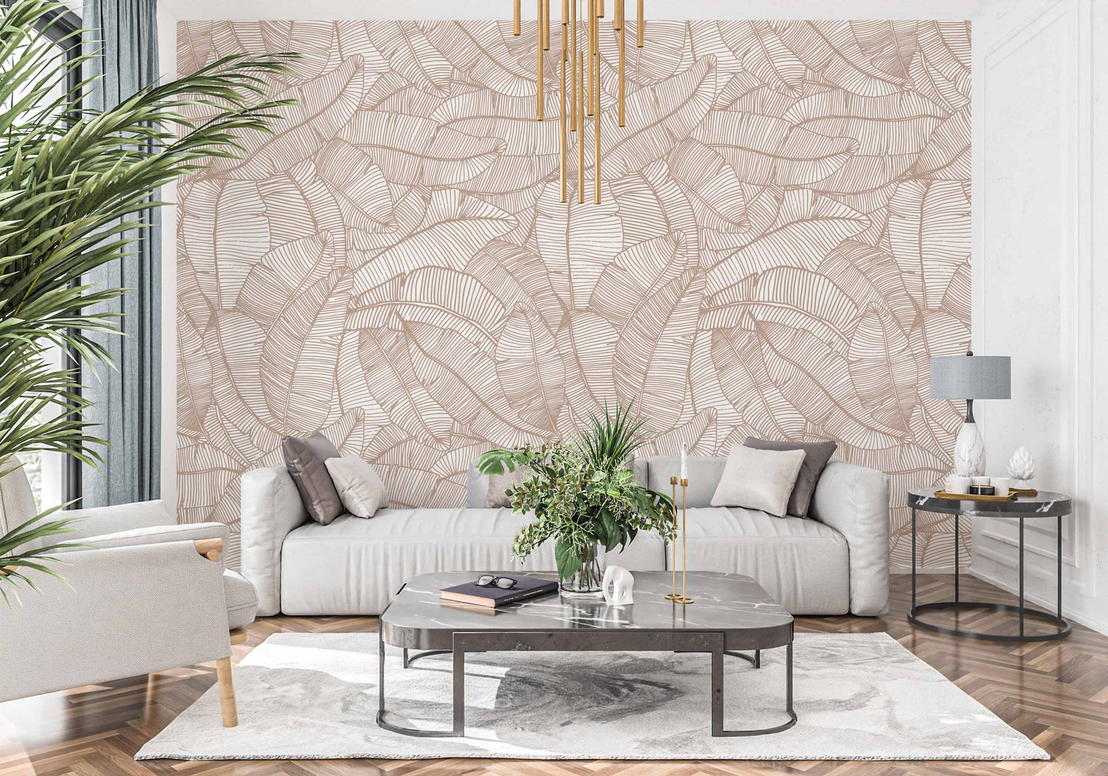 gold_wallpaper featuring a pattern of gold and white leaves.