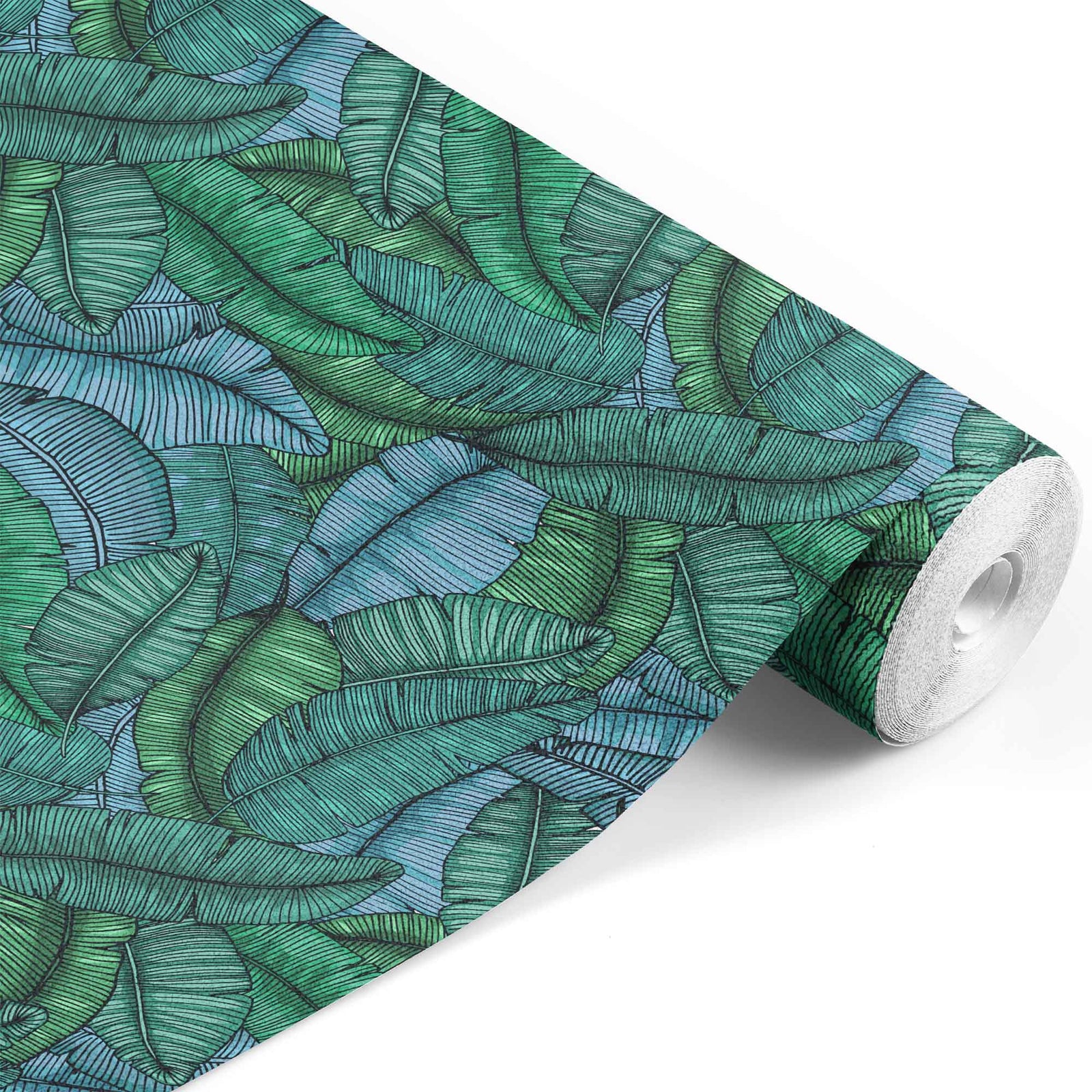 green_wallpaper featuring a pattern of green and blue leaves.