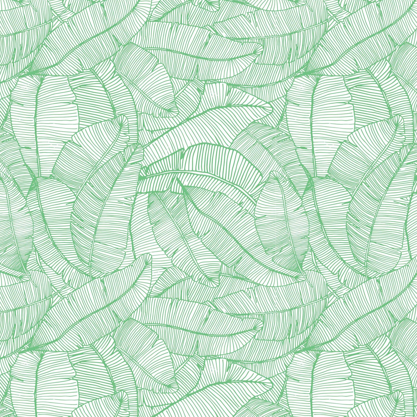 green_A wallpaper with a pattern of green and white feathers.
