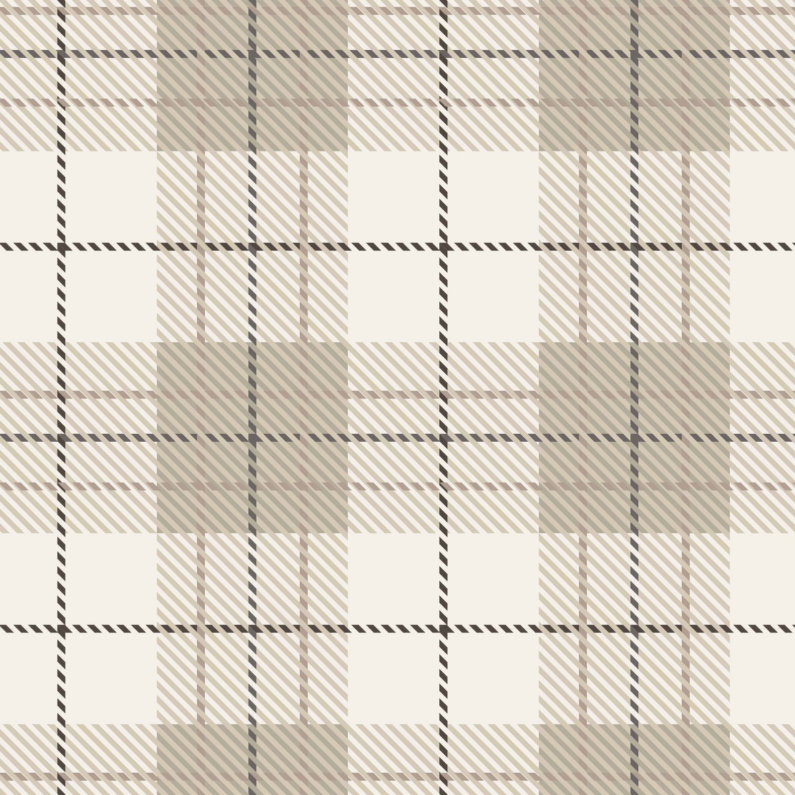tan_A seamless pattern wallpaper featuring a traditional plaid design in brown, tan, and white colors.