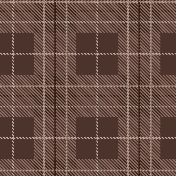 brown_A seamless pattern wallpaper featuring a traditional plaid design in brown, tan, and white colors.