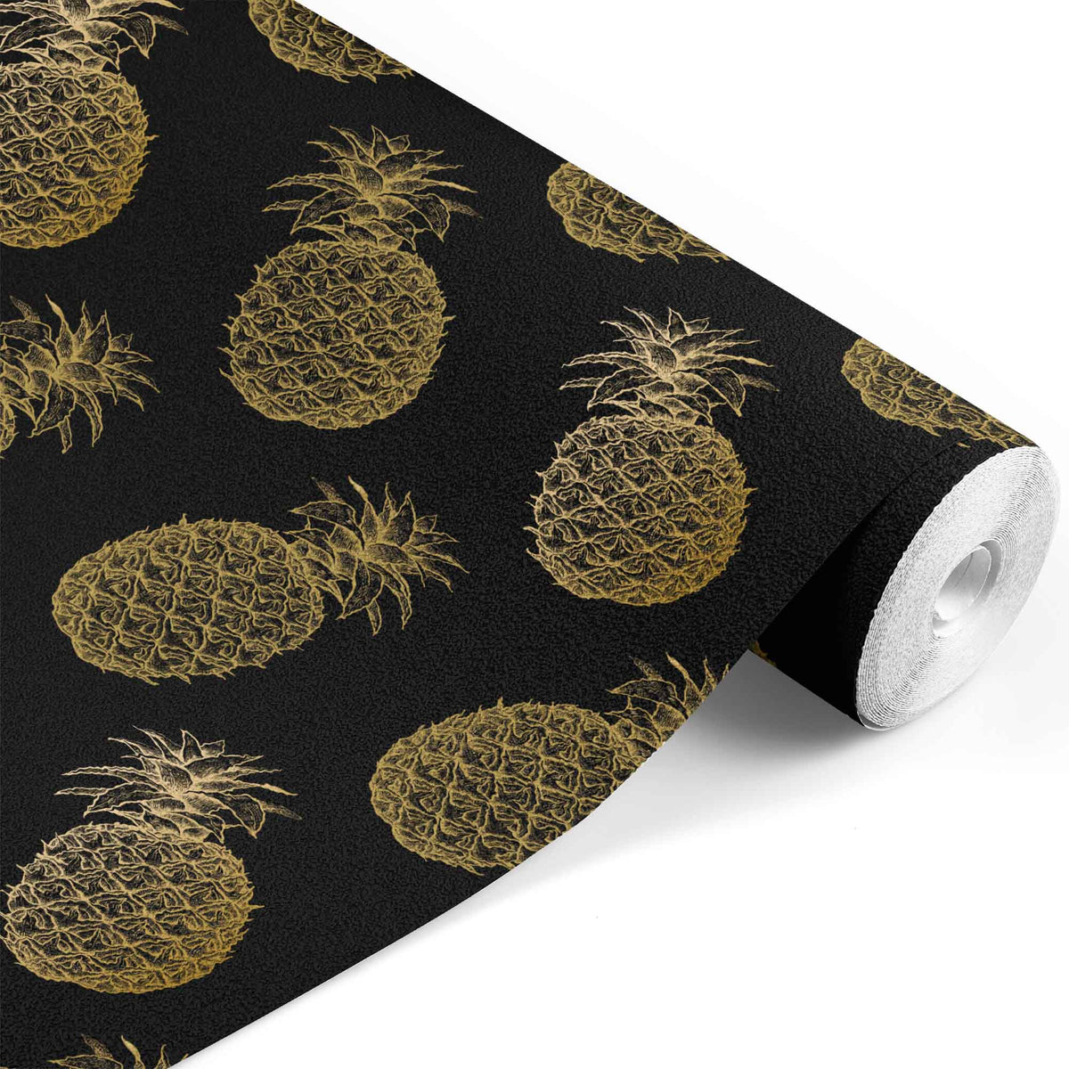Gold Pineapples in Black