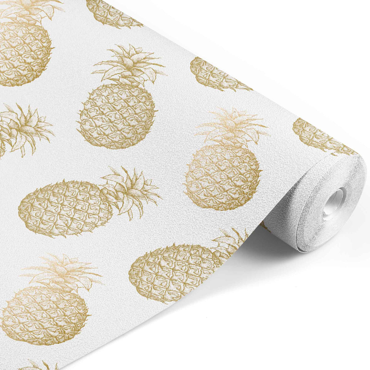 Gold Pineapples in White
