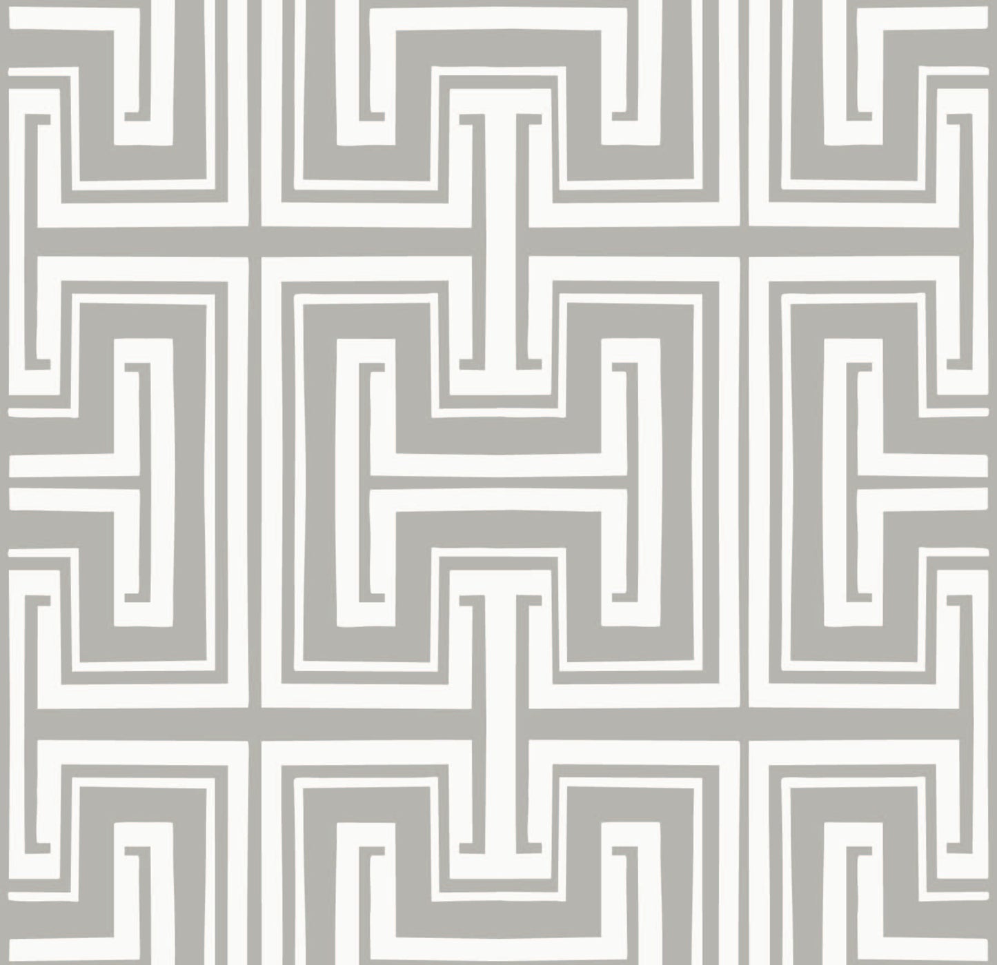 grey_Geometric pattern with interlocking shapes in gray and white on a light gray background