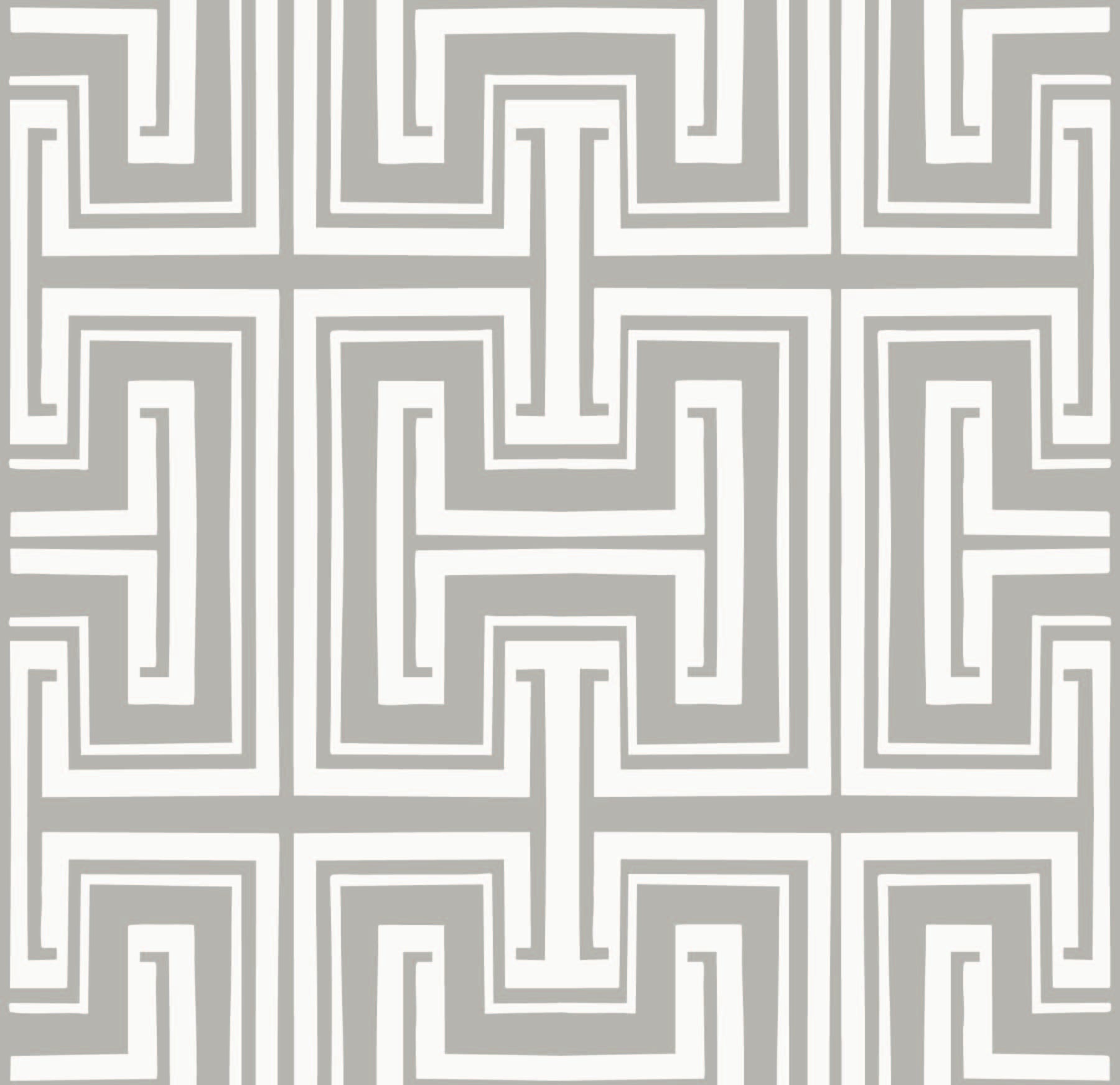 grey_Geometric pattern with interlocking shapes in gray and white on a light gray background