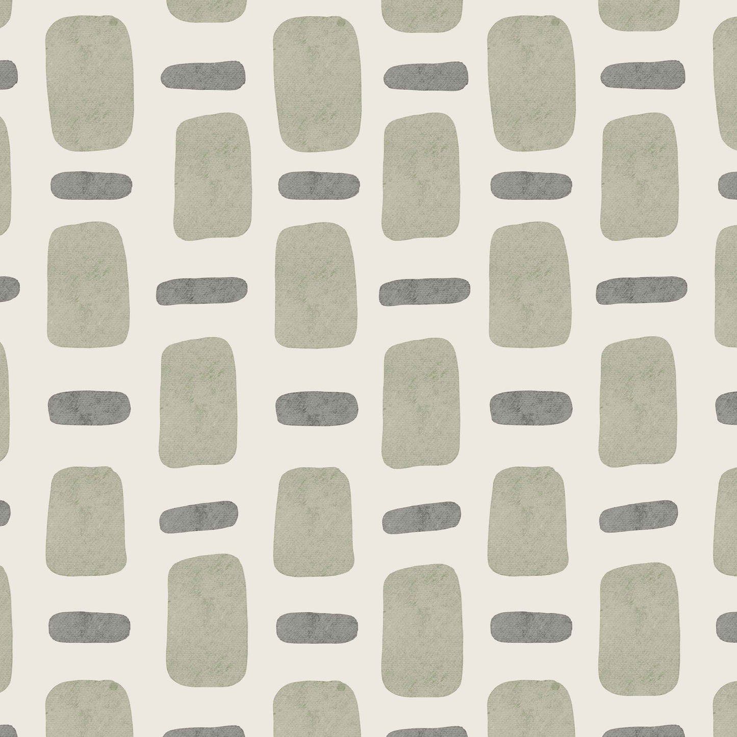 green_wallpaper with a geometric pattern featuring rectangles in a variety of colors including green, purple on a beige background.