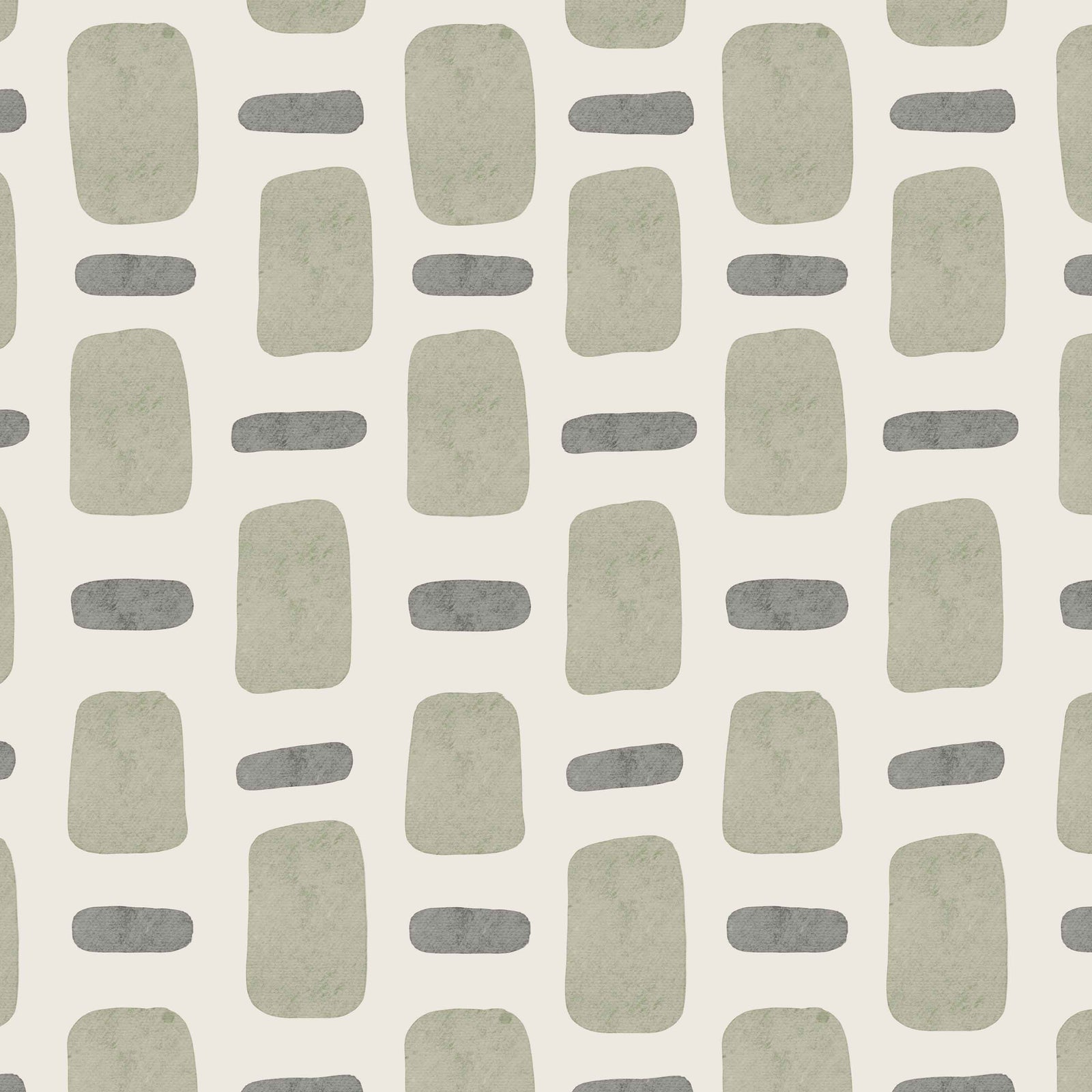 green_wallpaper with a geometric pattern featuring rectangles in a variety of colors including green, purple on a beige background.