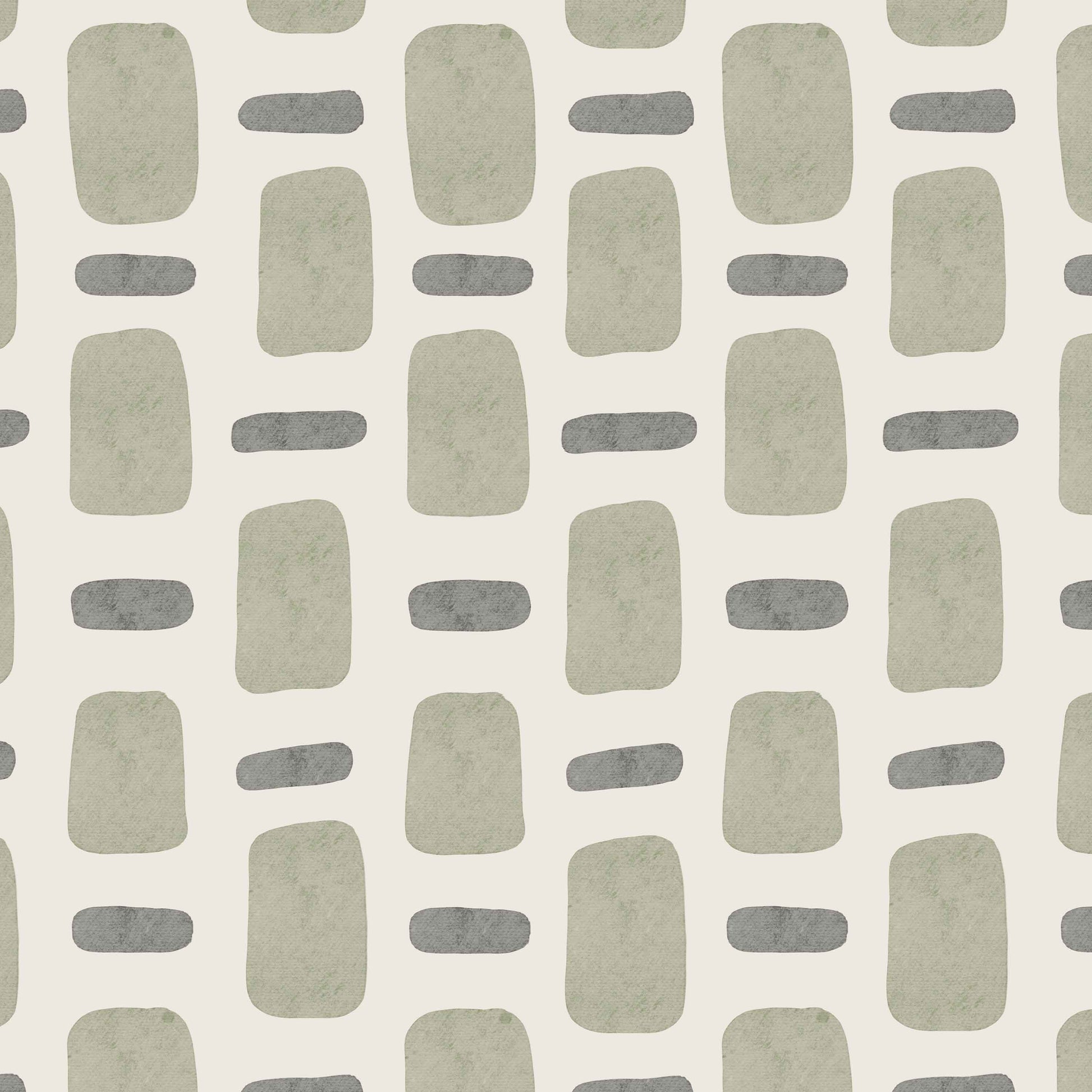 green_wallpaper with a geometric pattern featuring rectangles in a variety of colors including green, purple on a beige background.