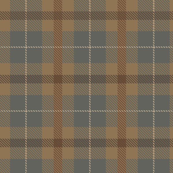 brown_plaid patterned wallpaper in shades of beige, gray, and brown.