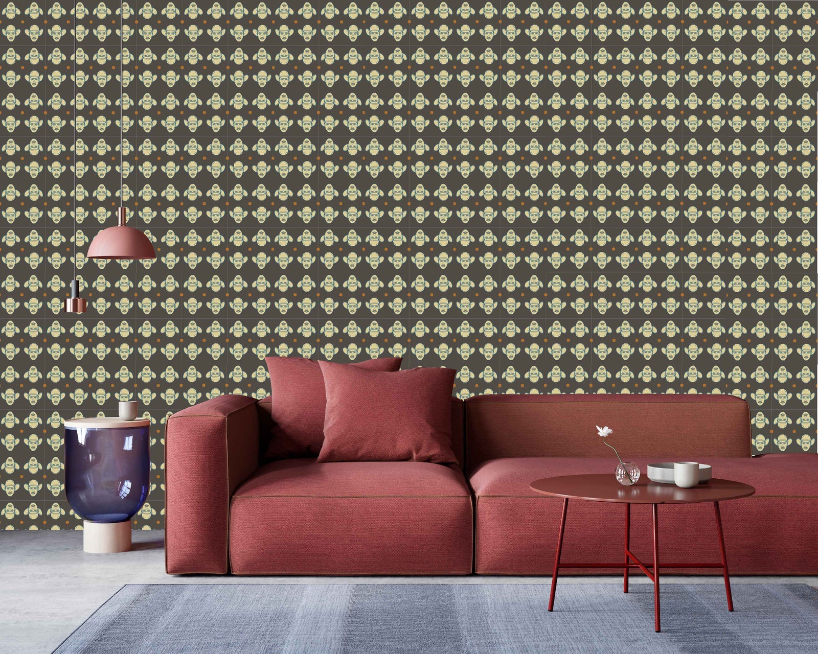 brown_cream and tan cowboys on a brown background