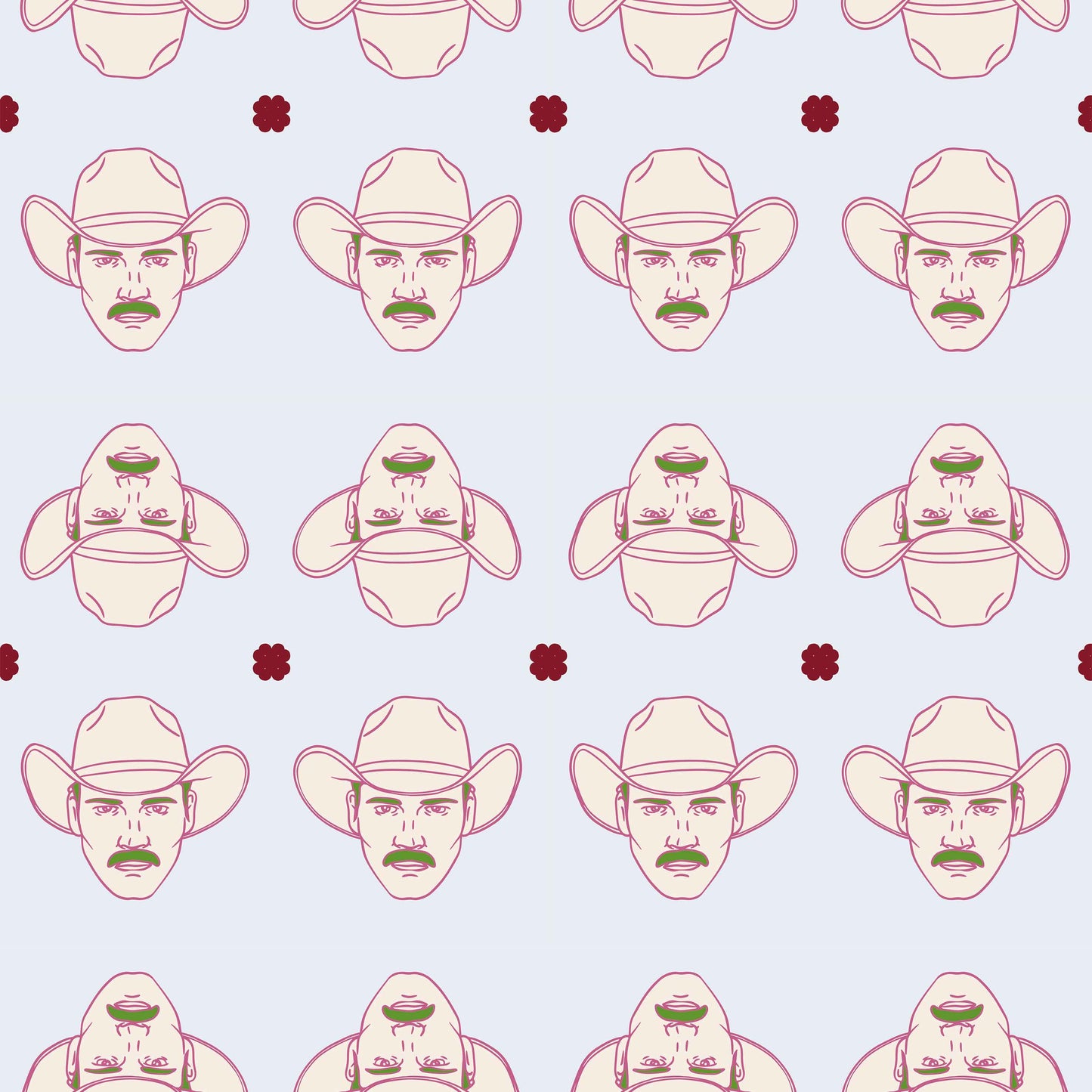 baby-blue_cream and pink cowboys on a baby blue background