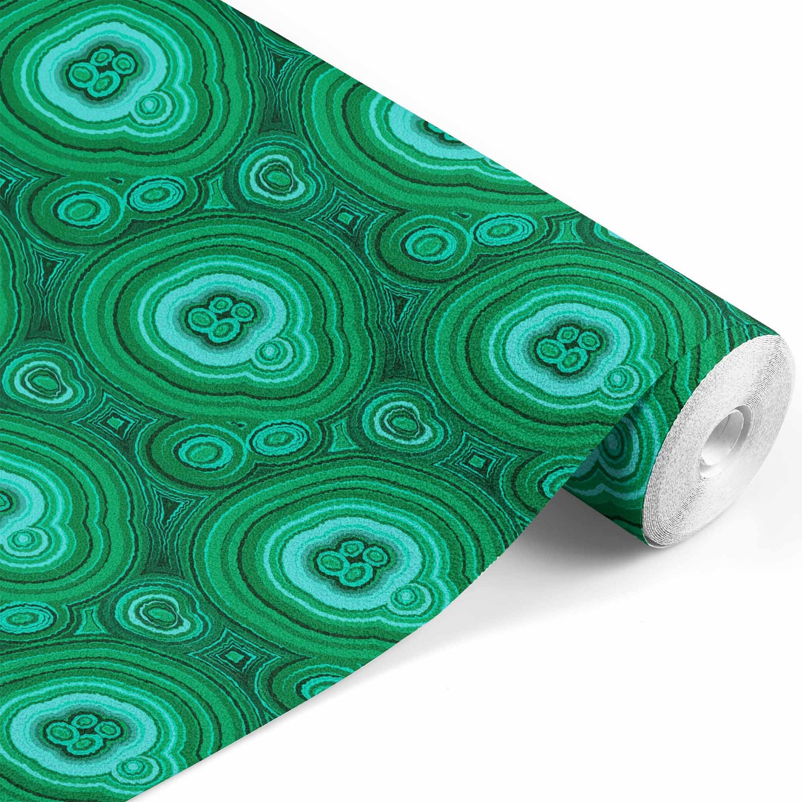 green_wallpaper with an illustrated agate pattern, predominantly in shades of green and teal.