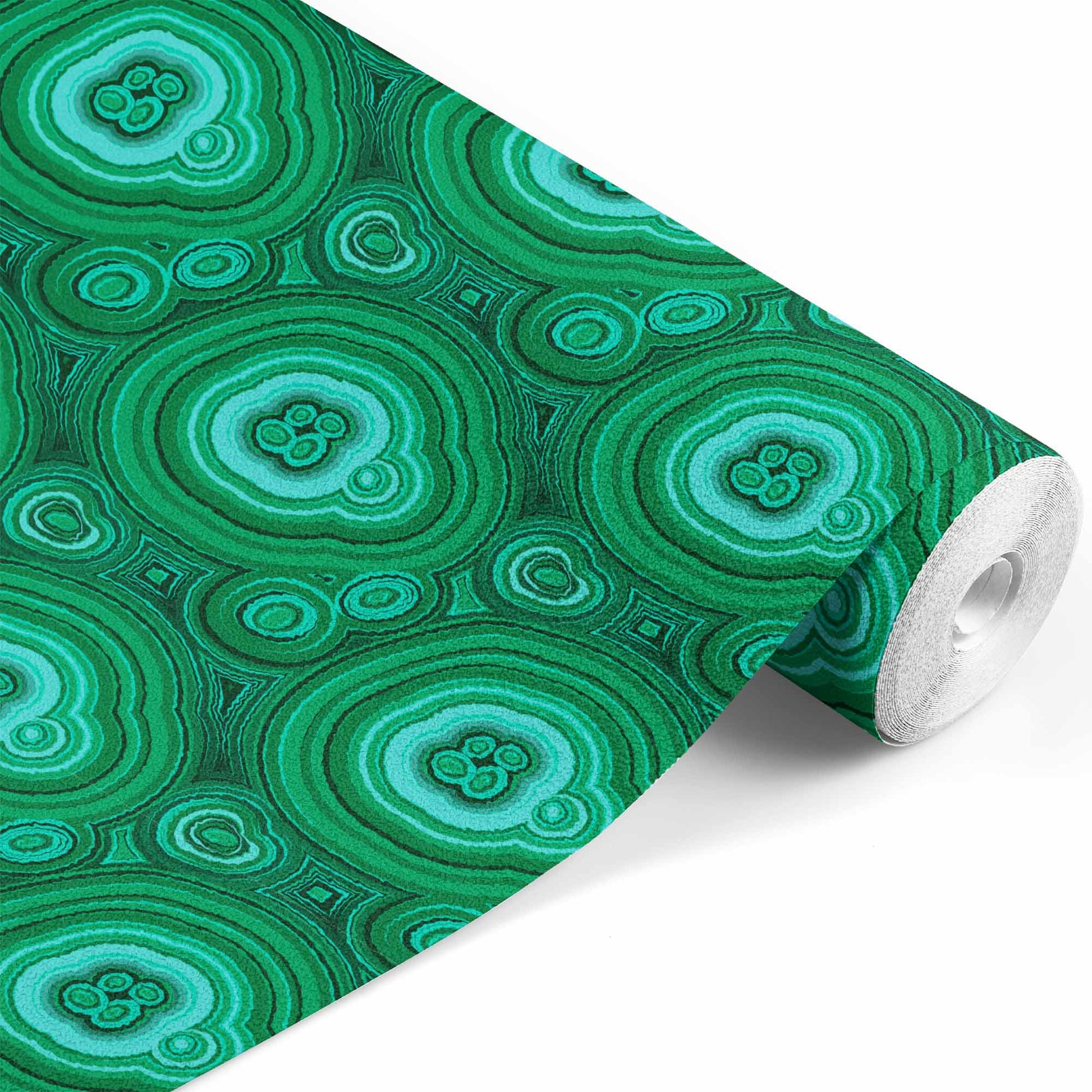 green_wallpaper with an illustrated agate pattern, predominantly in shades of green and teal.