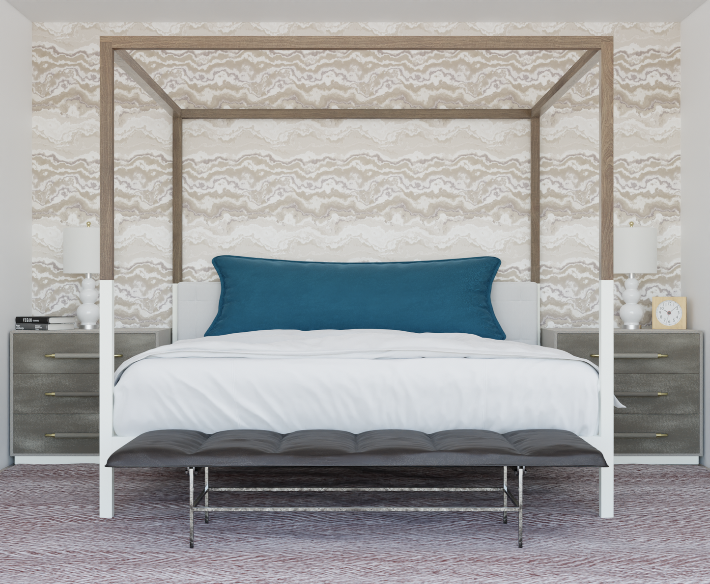 white_natural pattern with horizontal wavy lines