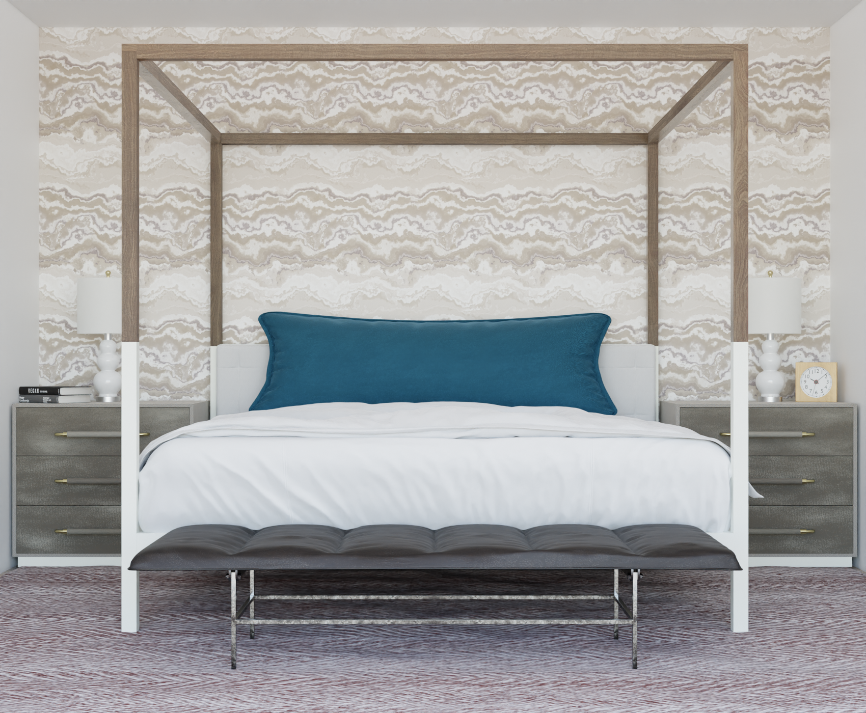 white_natural pattern with horizontal wavy lines
