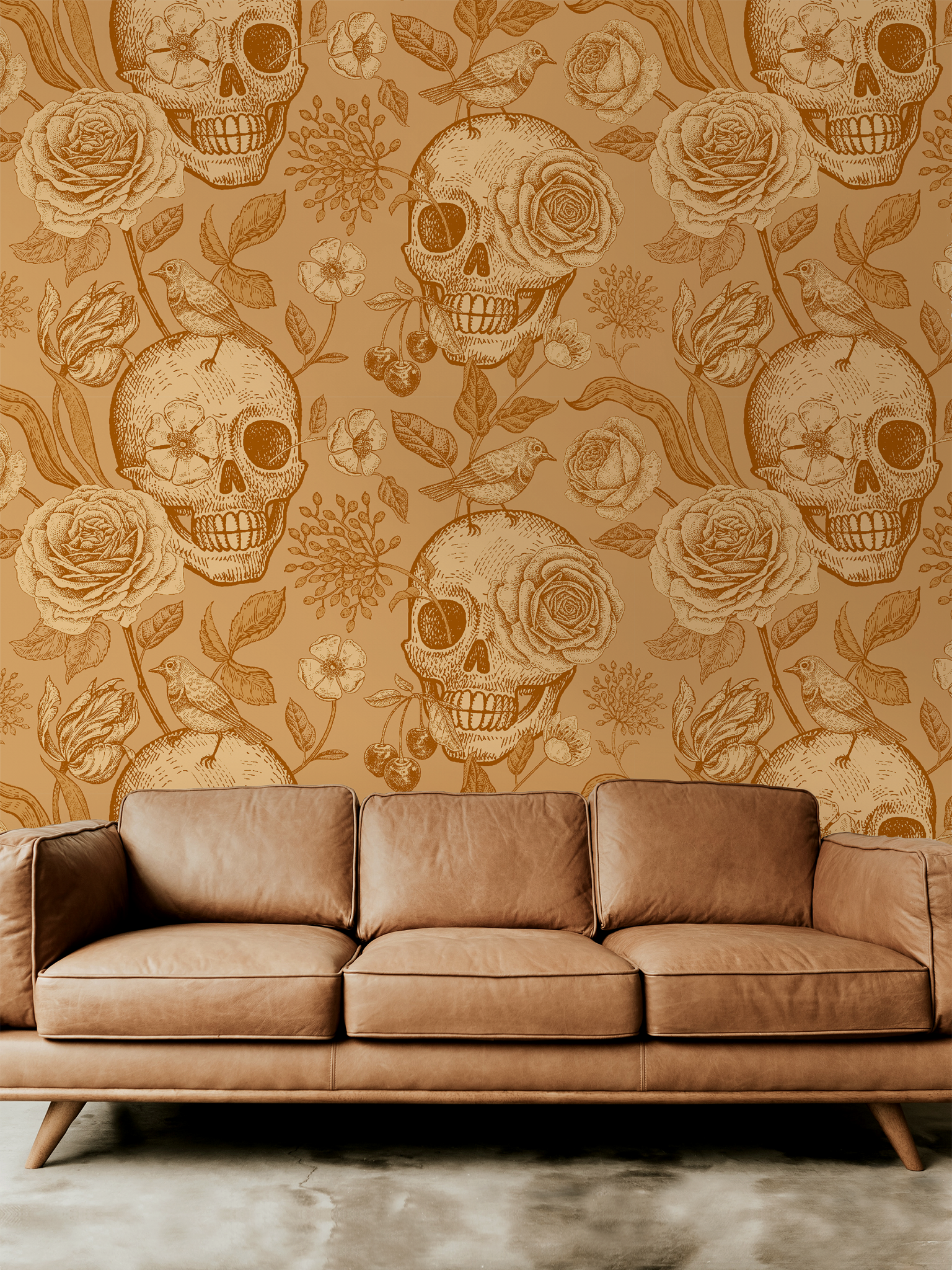 pastel-orange_skulls-and-roses