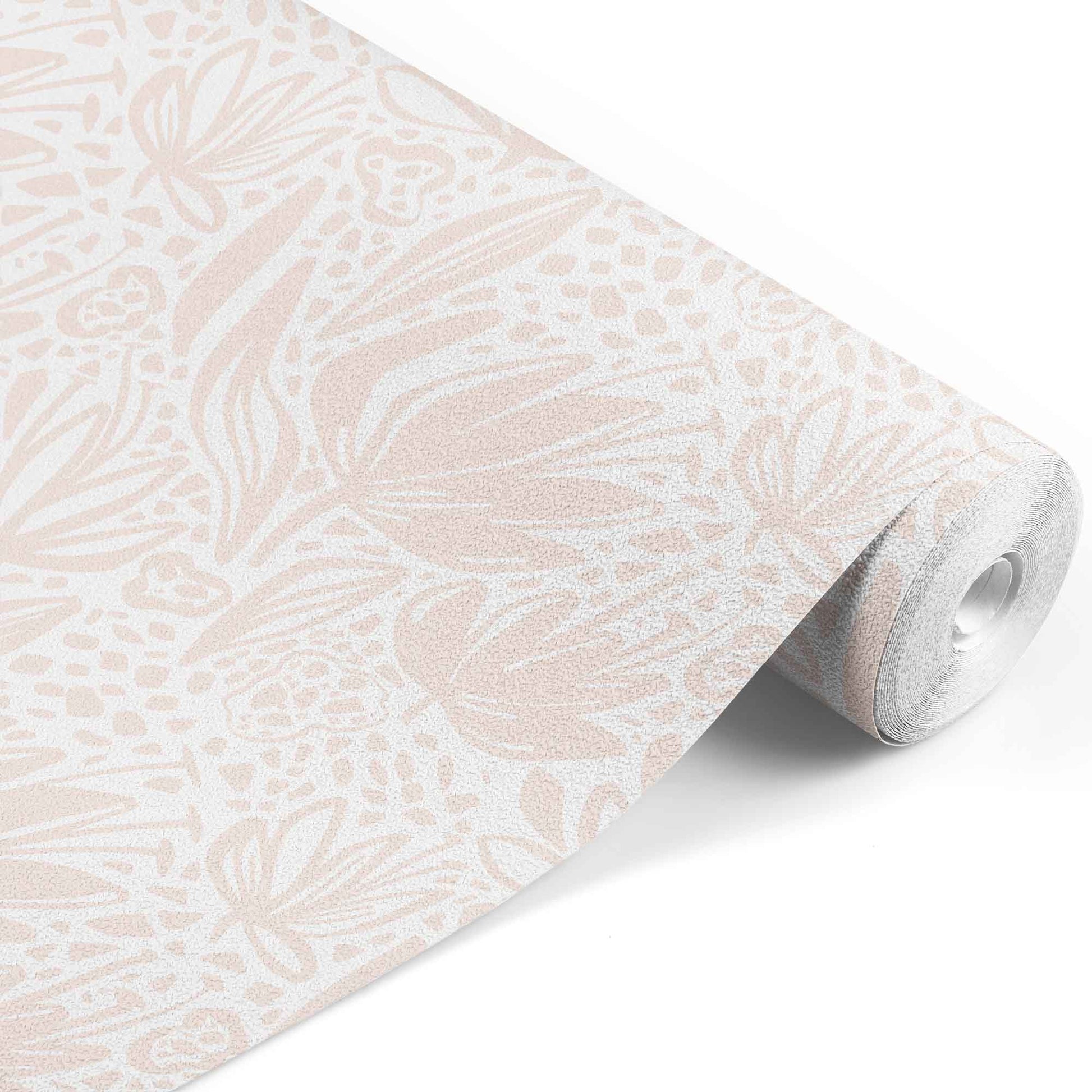 peach_Floral pattern set on a white background