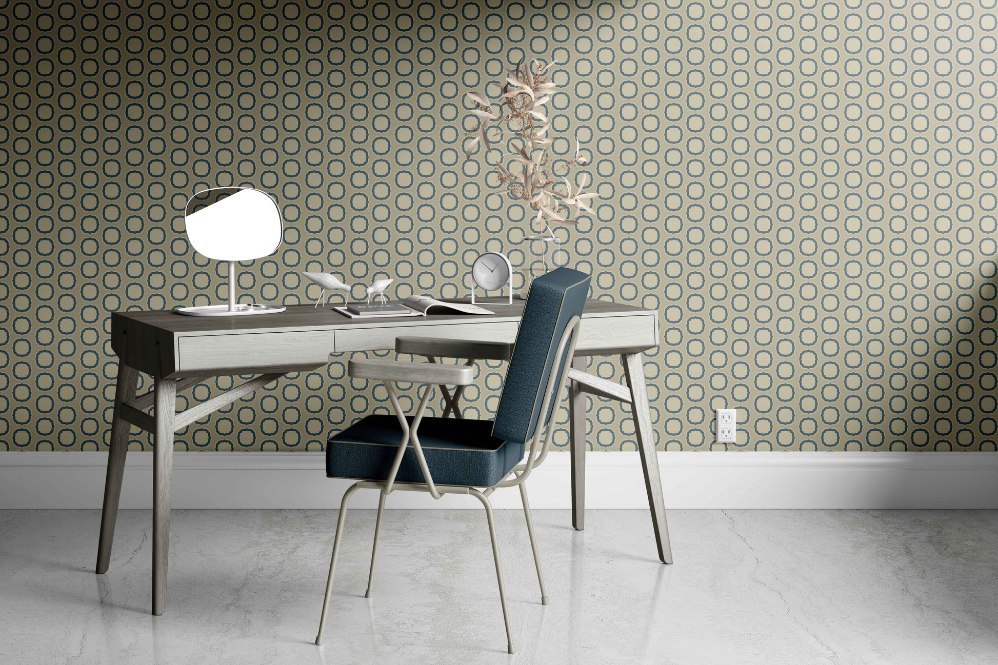 tan_geometric pattern
