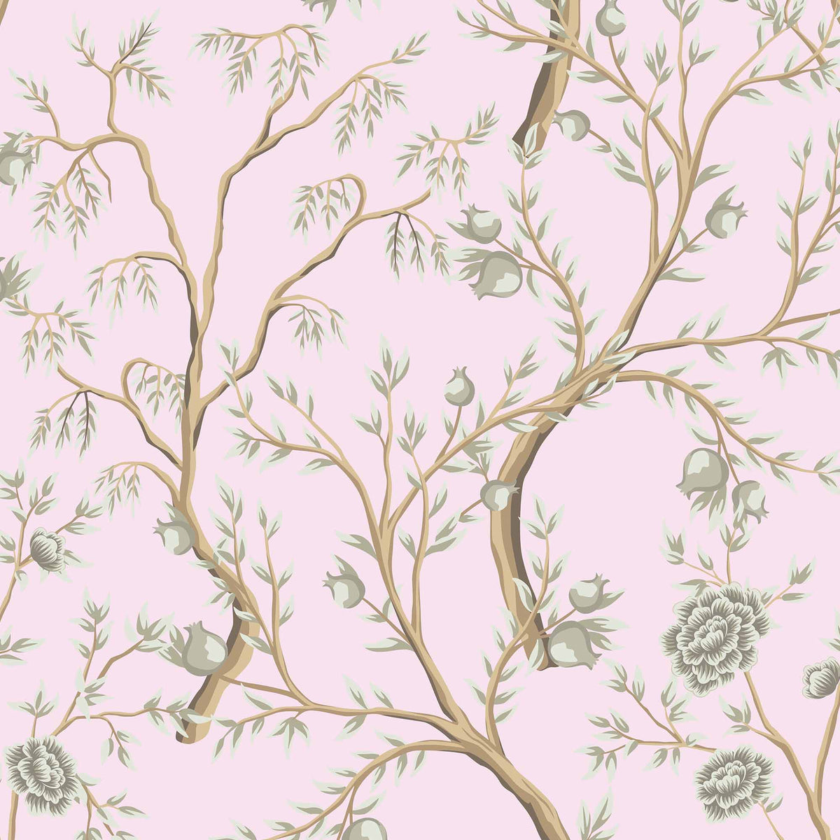 blush_chinoiserie pattern with flowers and branches