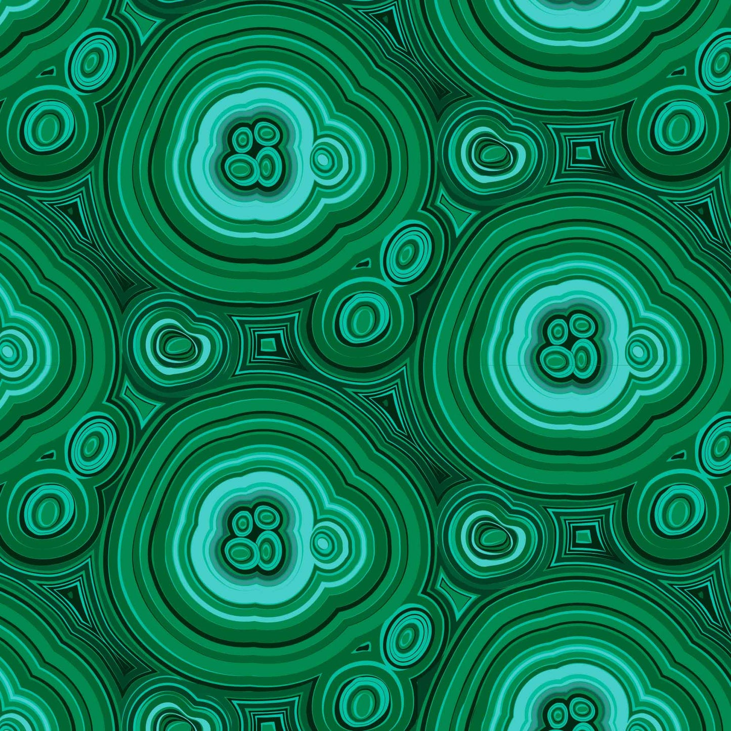 green_wallpaper with an illustrated agate pattern, predominantly in shades of green and teal.