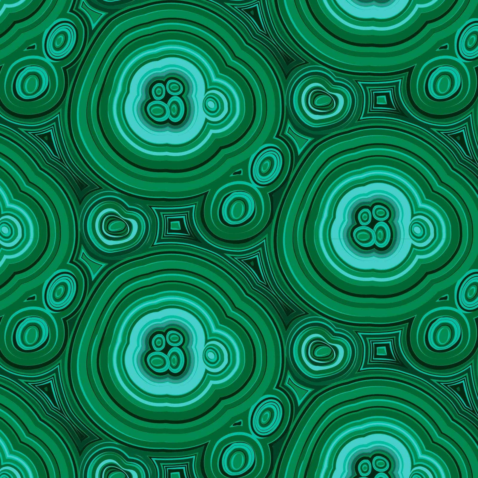 green_wallpaper with an illustrated agate pattern, predominantly in shades of green and teal.