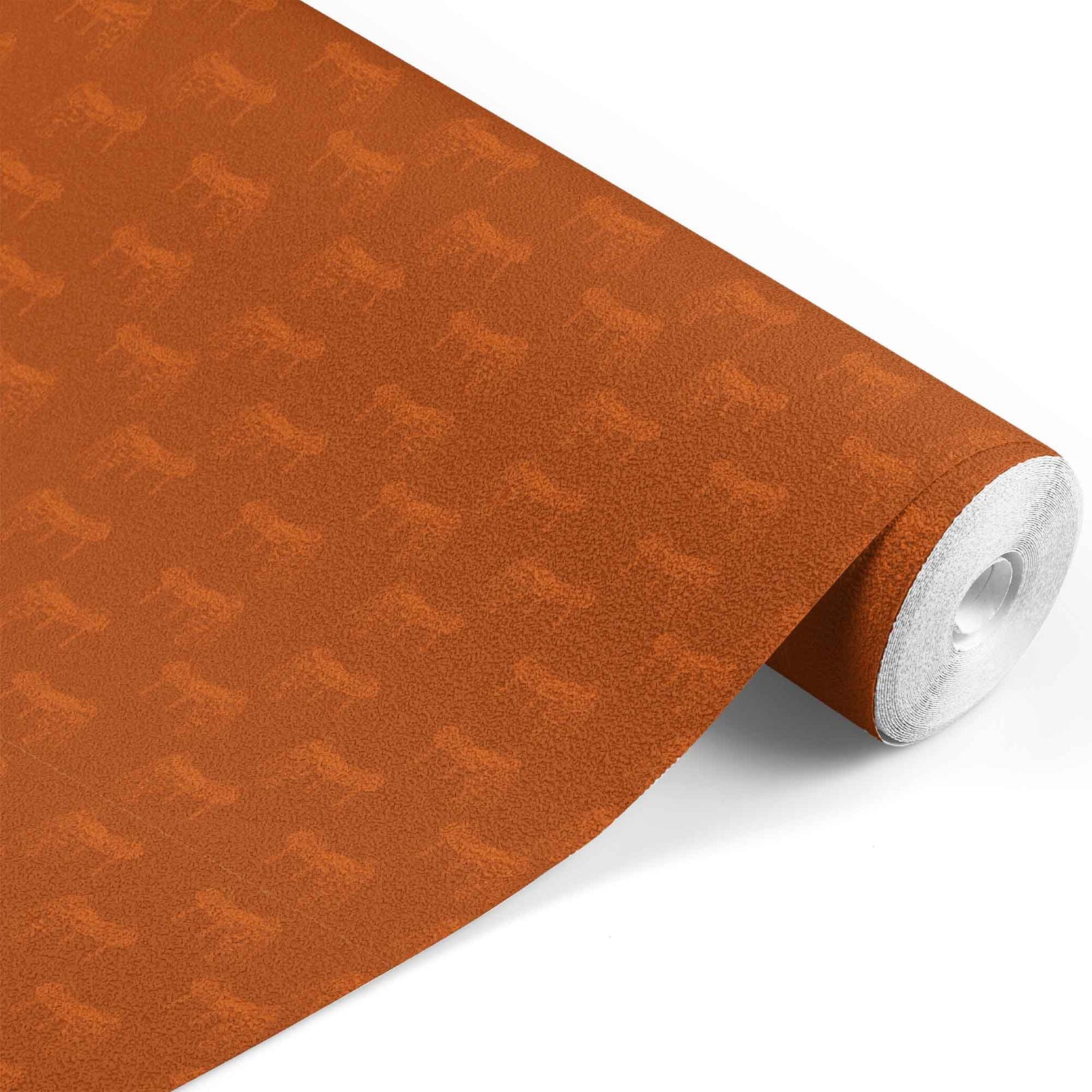 rust_A wallpaper featuring a pattern of illustrated saddles on a rust background.