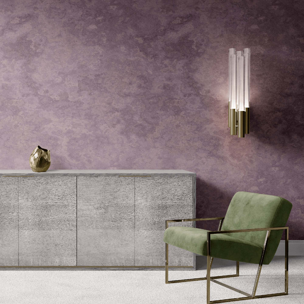 plum_image of a textured plum wallpaper with a mottled design.