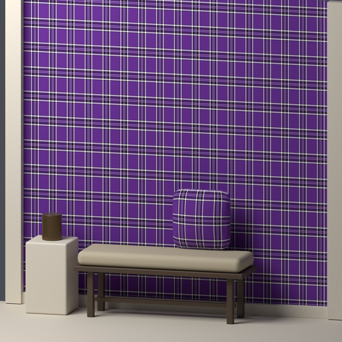Purple, Near Black & White — Alderwick — In a room