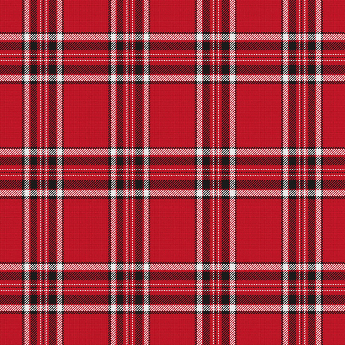 Red, Near Black & White · Palette 008 — Alderwick — Full pattern