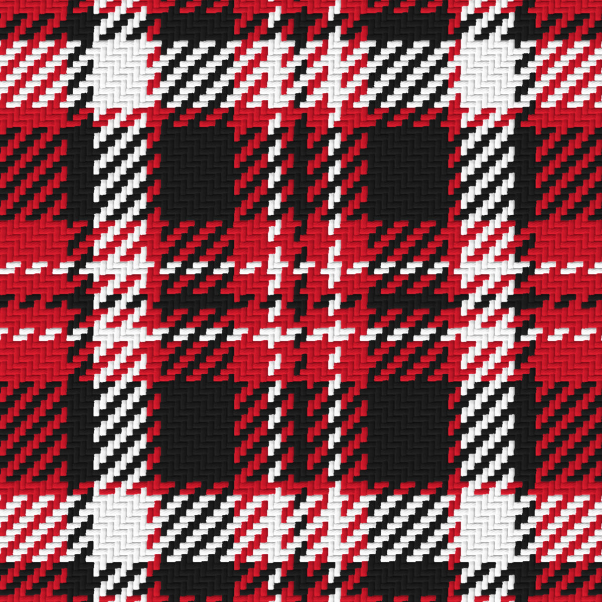 Red, Near Black & White · Palette 008 — Alderwick — Pattern detail