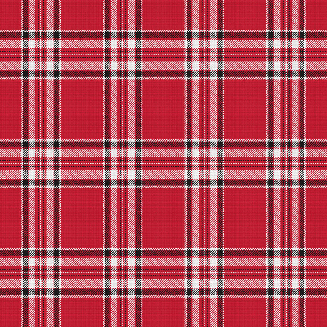 Scarlet, White & Near Black — Alderwick — Full pattern