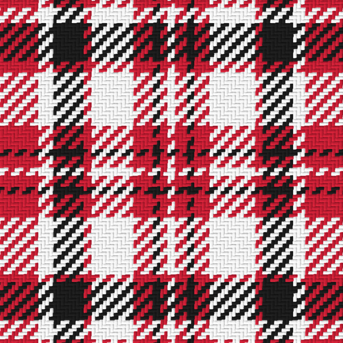 Scarlet, White & Near Black — Alderwick — Pattern detail