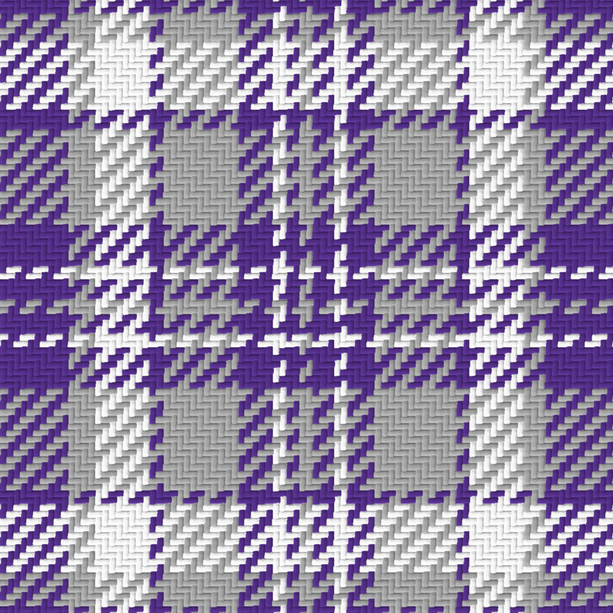 Royal Purple, Silver Gray & White — Alderwick — Pattern detail