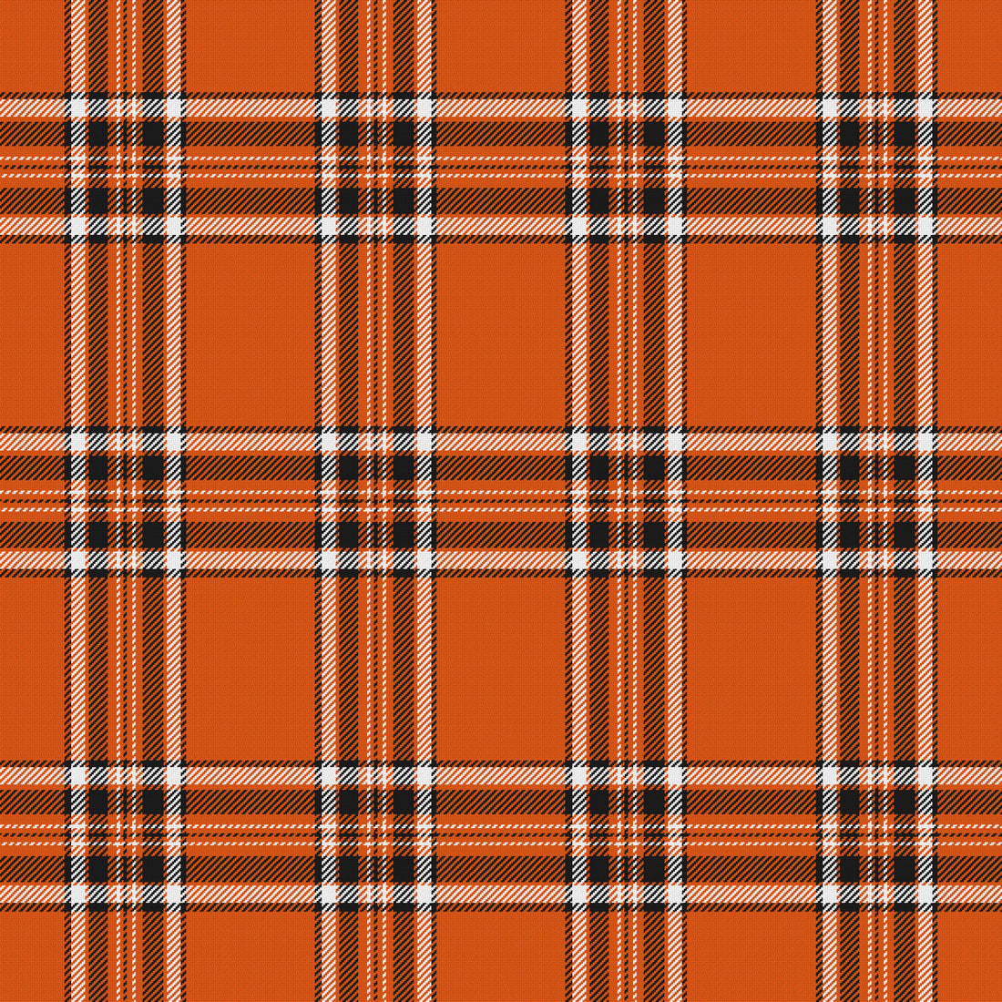 Orange, Near Black & White · Palette 014 — Alderwick — Full pattern