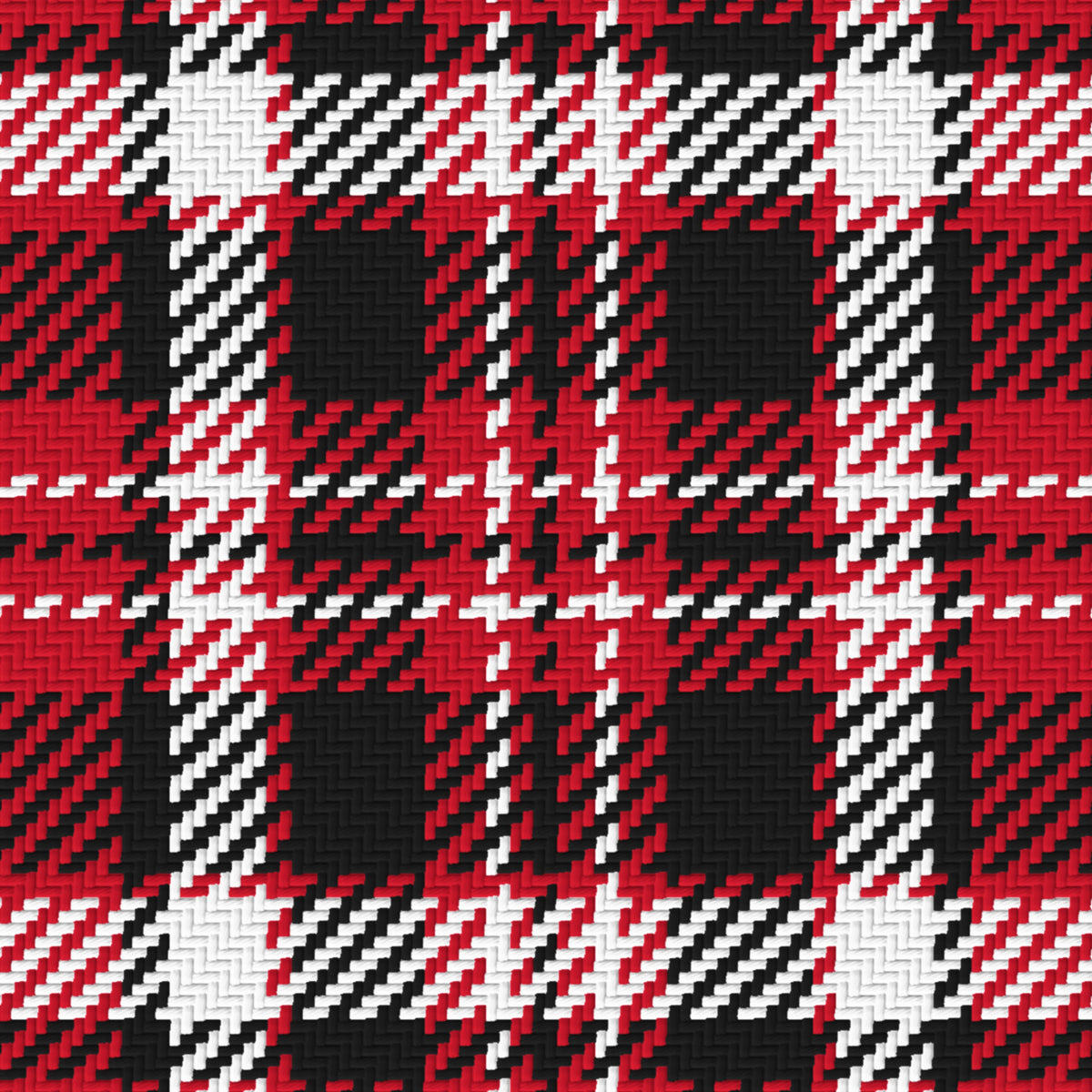 Deep Red, Near Black & White · Palette 015 — Alderwick — Pattern detail