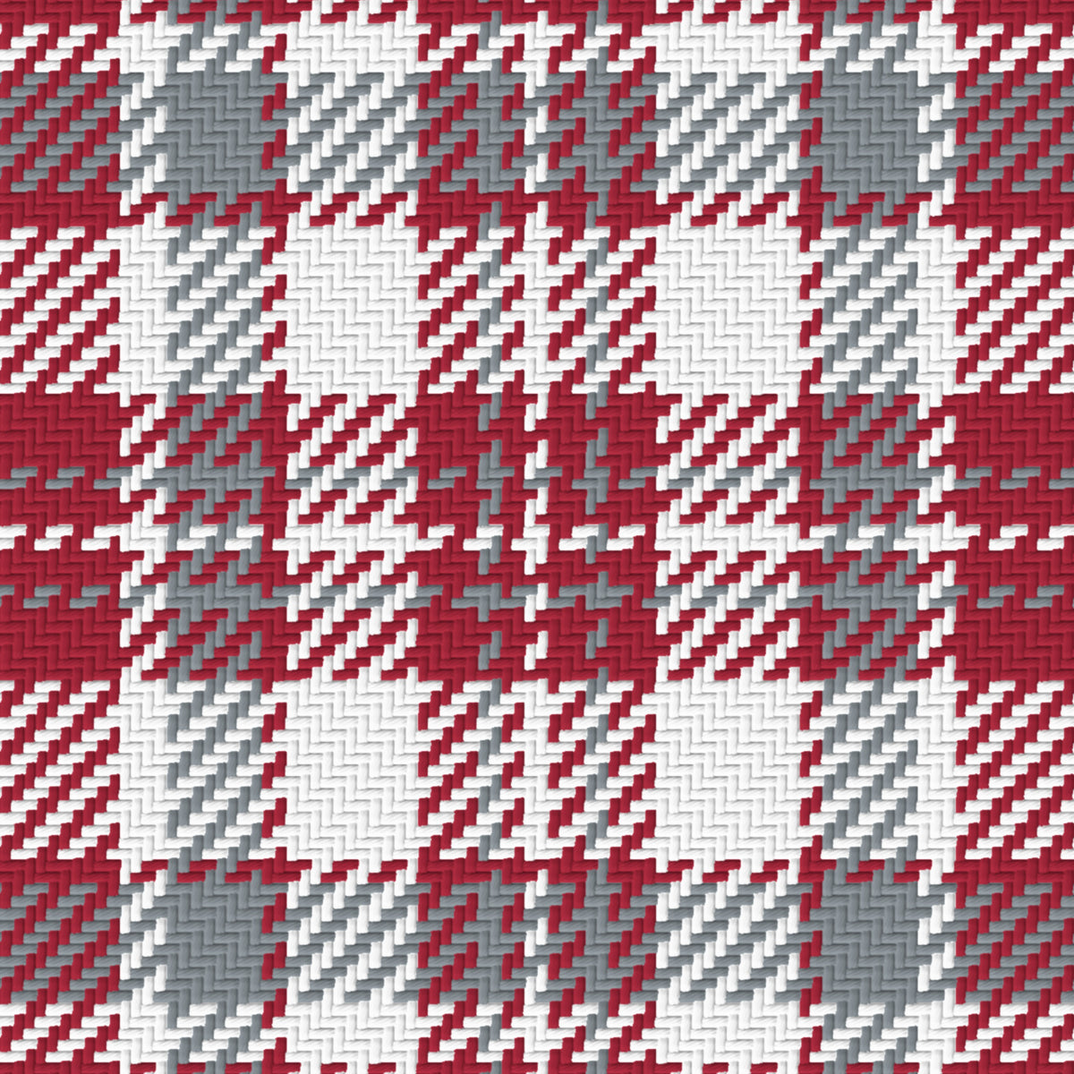 Deep Crimson, White & Slate Gray — Alderwick — Pattern detail