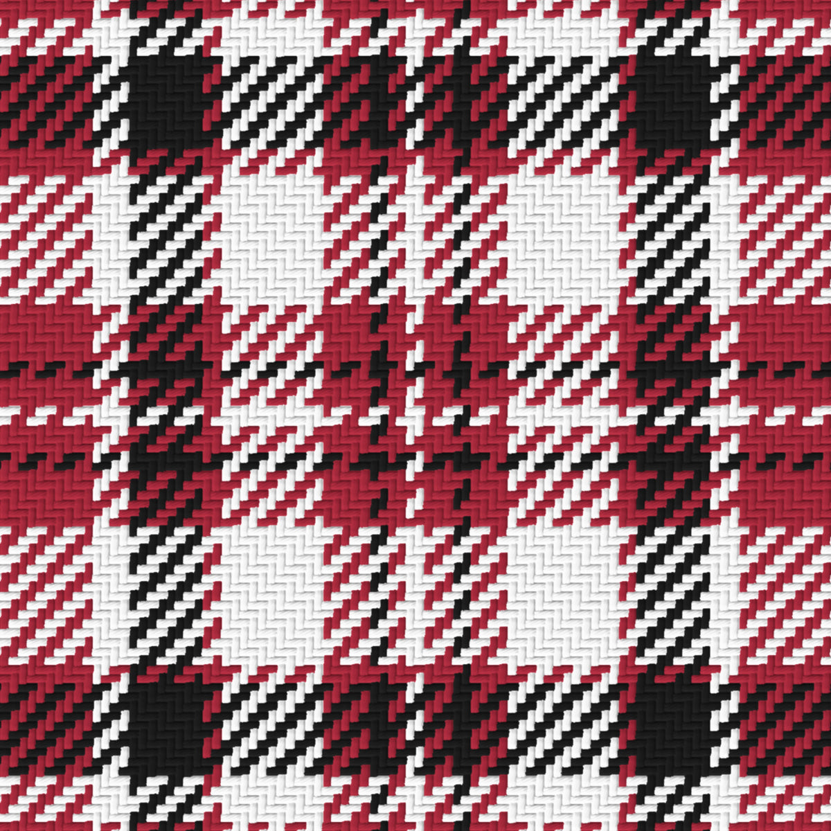 Cardinal, White & Near Black — Alderwick — Pattern detail