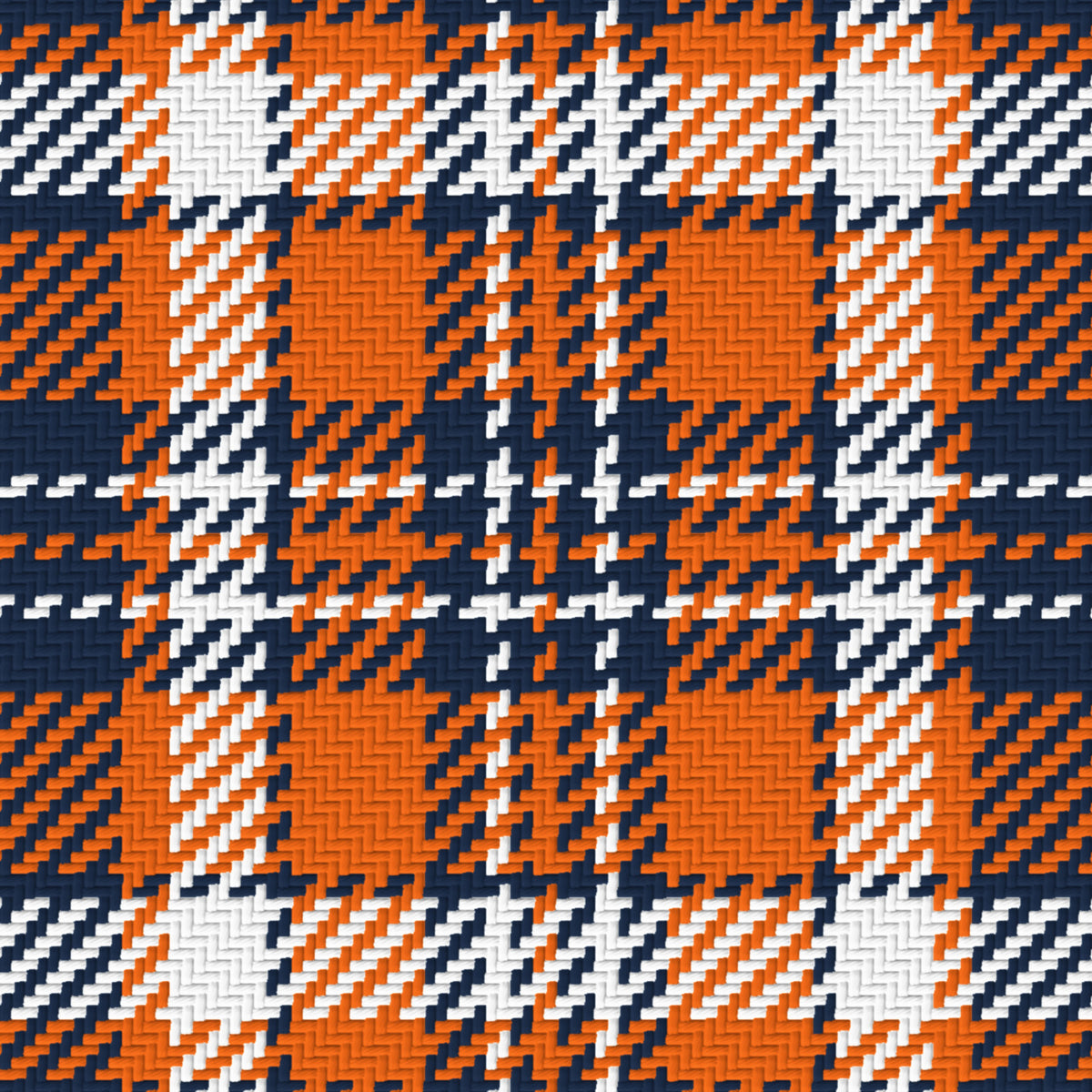Navy, Orange & White — Alderwick — Pattern detail
